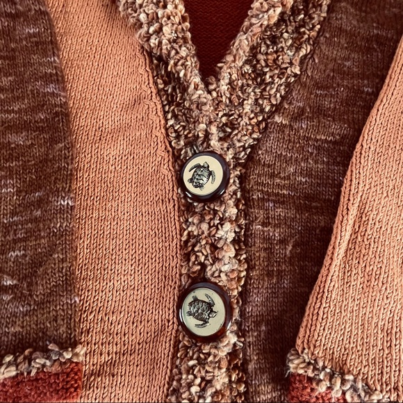 Chunky Sweater Cardigan Hand Knit By Artist L - Picture 3 of 15